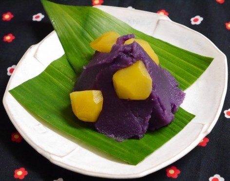 甘さひかえめ・彩り鮮か・お正月に‼紫芋の栗きんとん