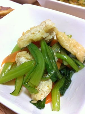 小松菜と油揚げのさっと煮