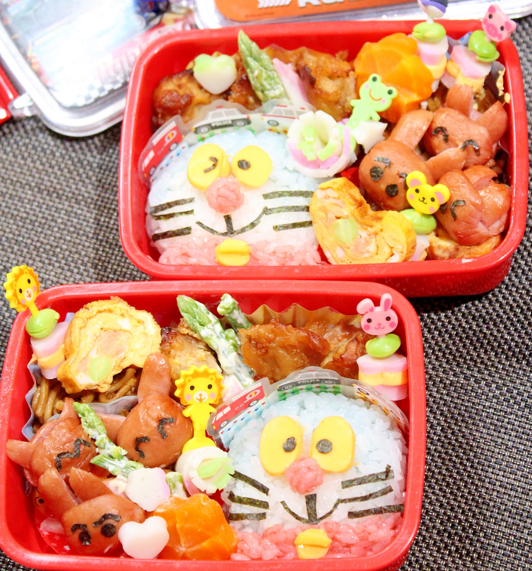 キャラ弁 ドラえもん 兄弟二人分量ですドラ2頭 レシピ 作り方 By ラムちゃん1224 楽天レシピ キャラ弁 ドラえもん 兄弟二人分量ですドラ2頭 レシピ 作り方 By ラムちゃん1224 楽天レシピ