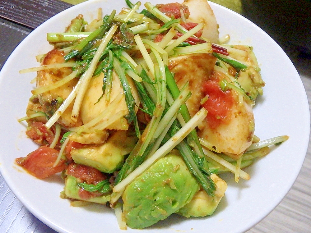 アボカドとカブのトマト炒め煮