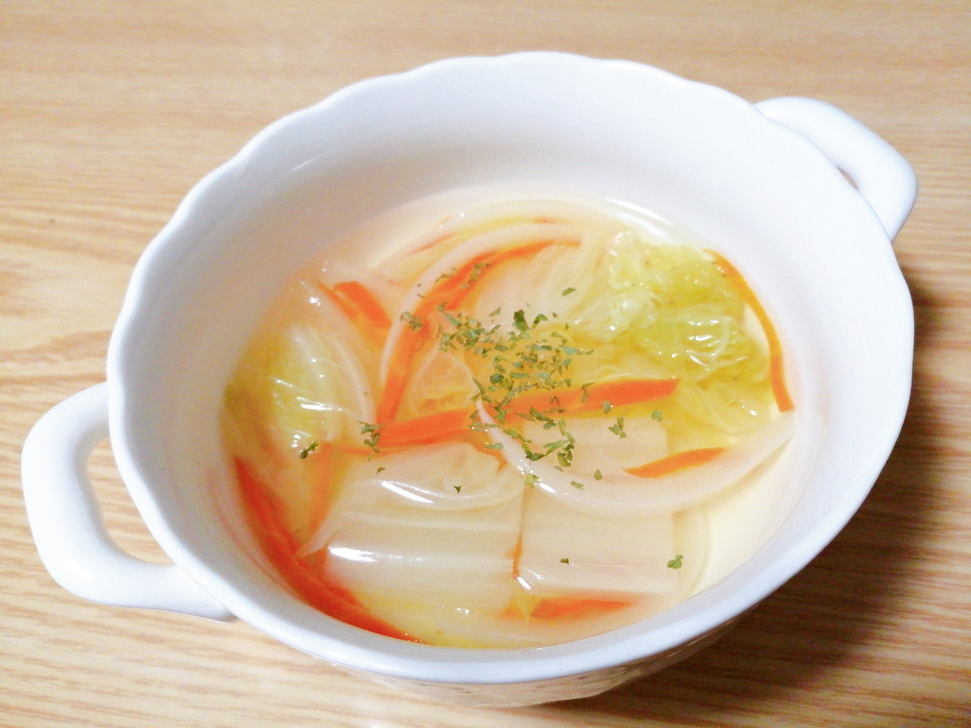 白菜と玉ねぎと人参のスープ