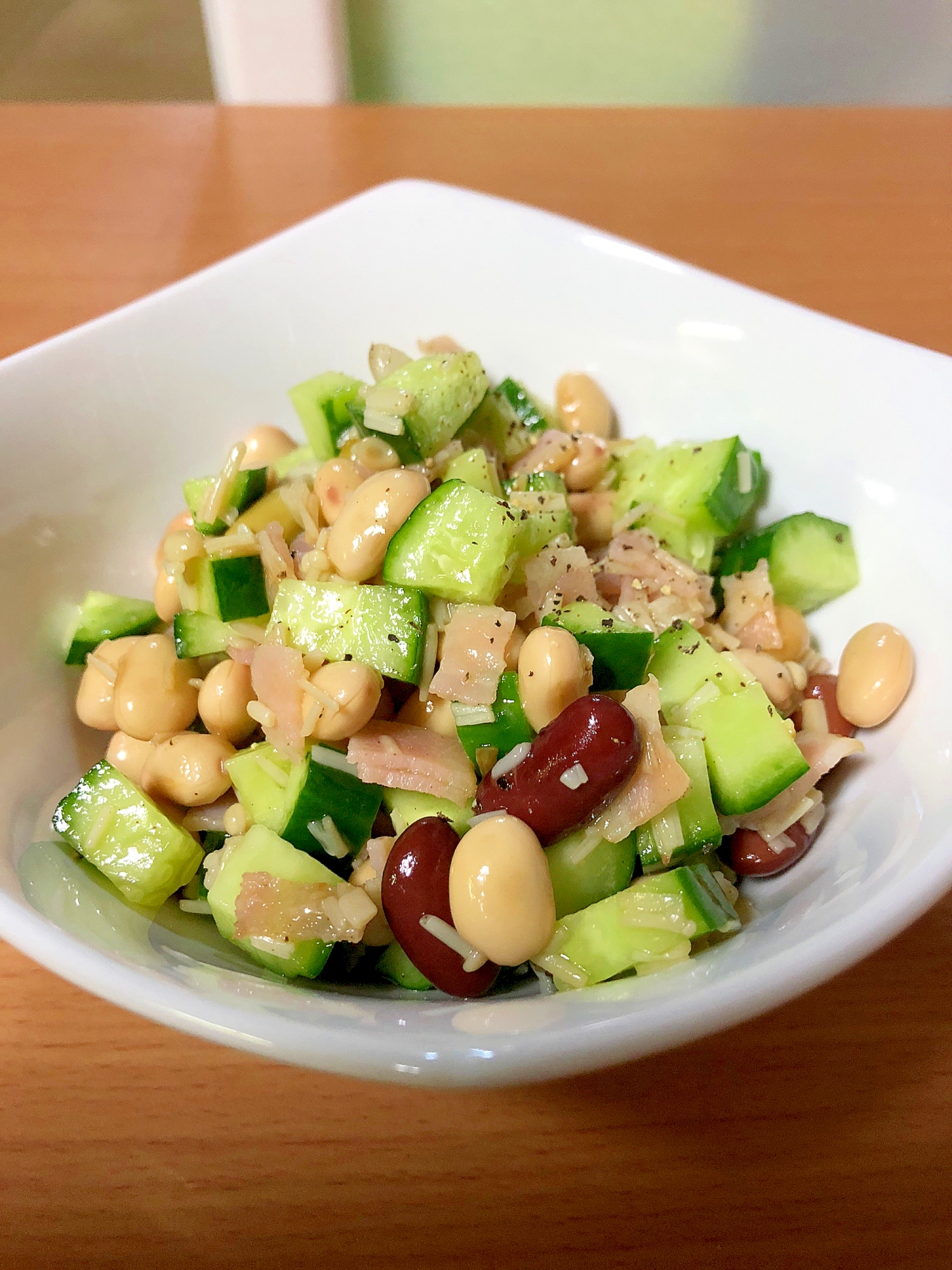 サラダ豆とベーコンで 栄養満点サラダ レシピ 作り方 By ヘンゼル 楽天レシピ サラダ豆とベーコンで 栄養満点サラダ レシピ 作り方 By ヘンゼル 楽天レシピ