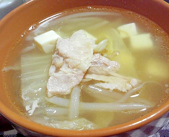 豚バラと白菜の中華スープ