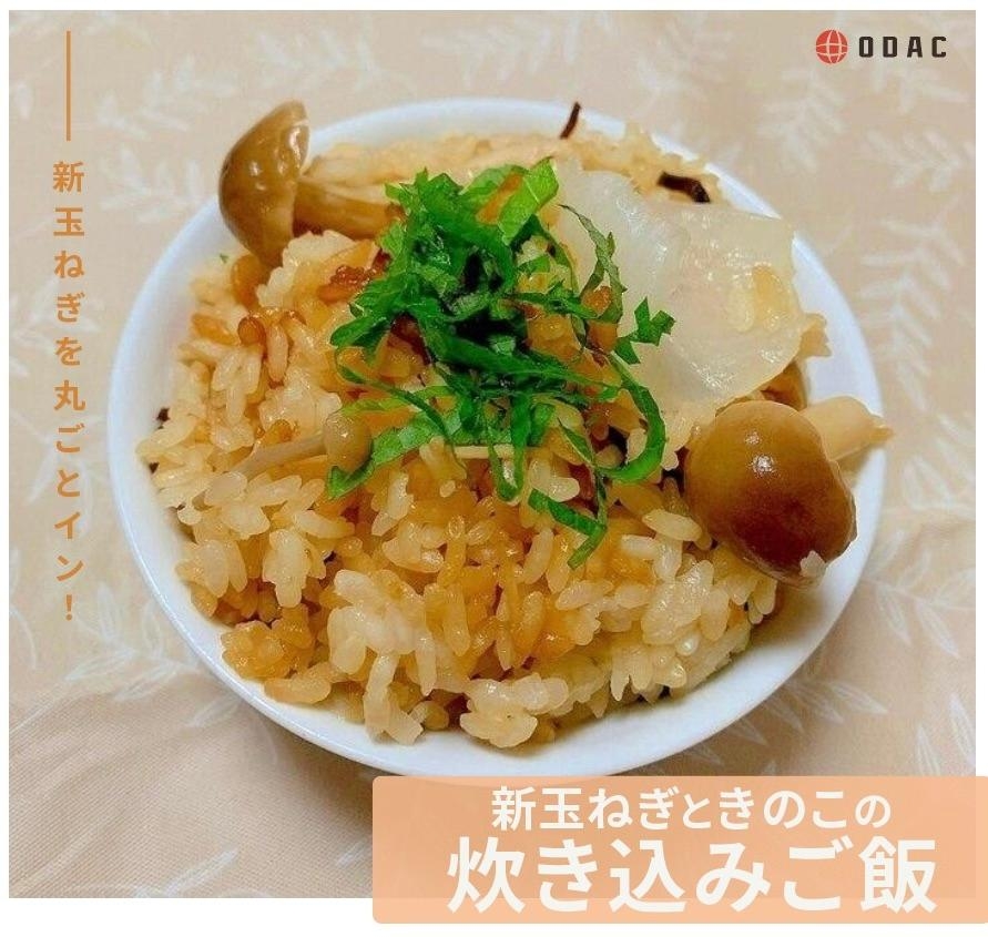 新玉ねぎ丸ごと炊き込みご飯