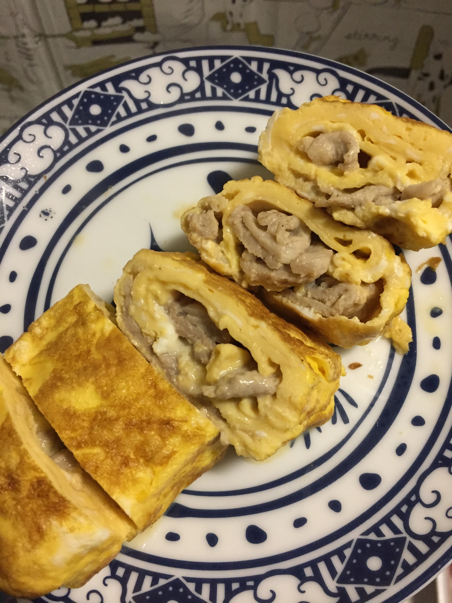 超カンタン弁当おかず！豚肉入り厚焼き卵焼き