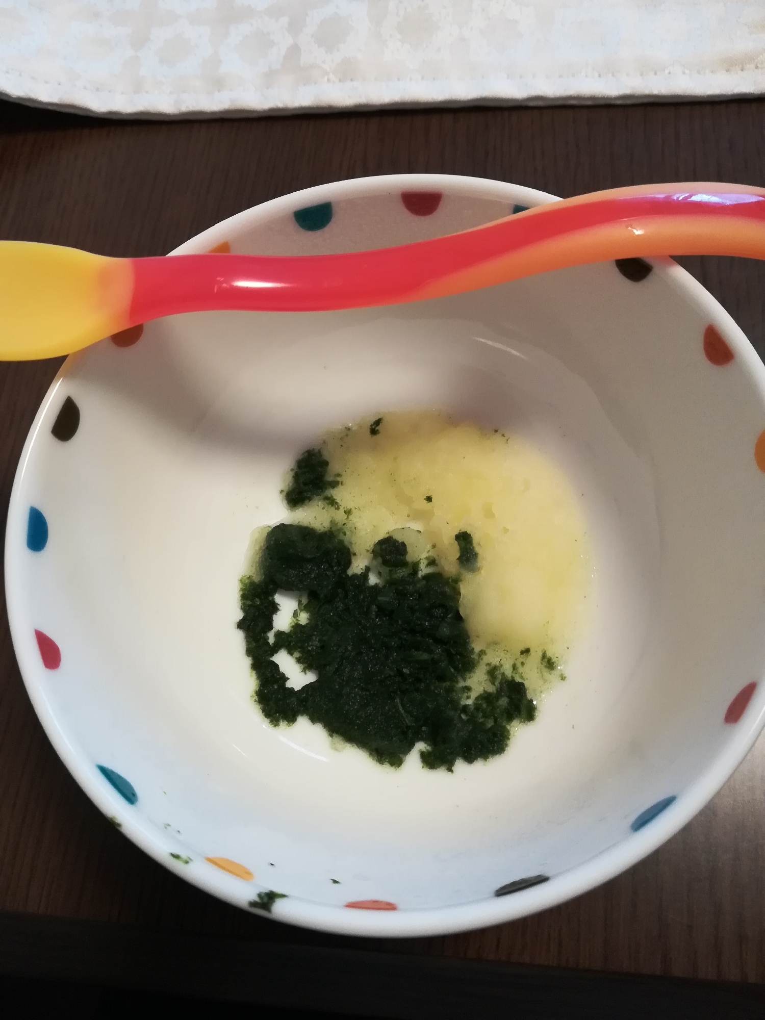 離乳食初期★じゃがいものほうれん草あえ