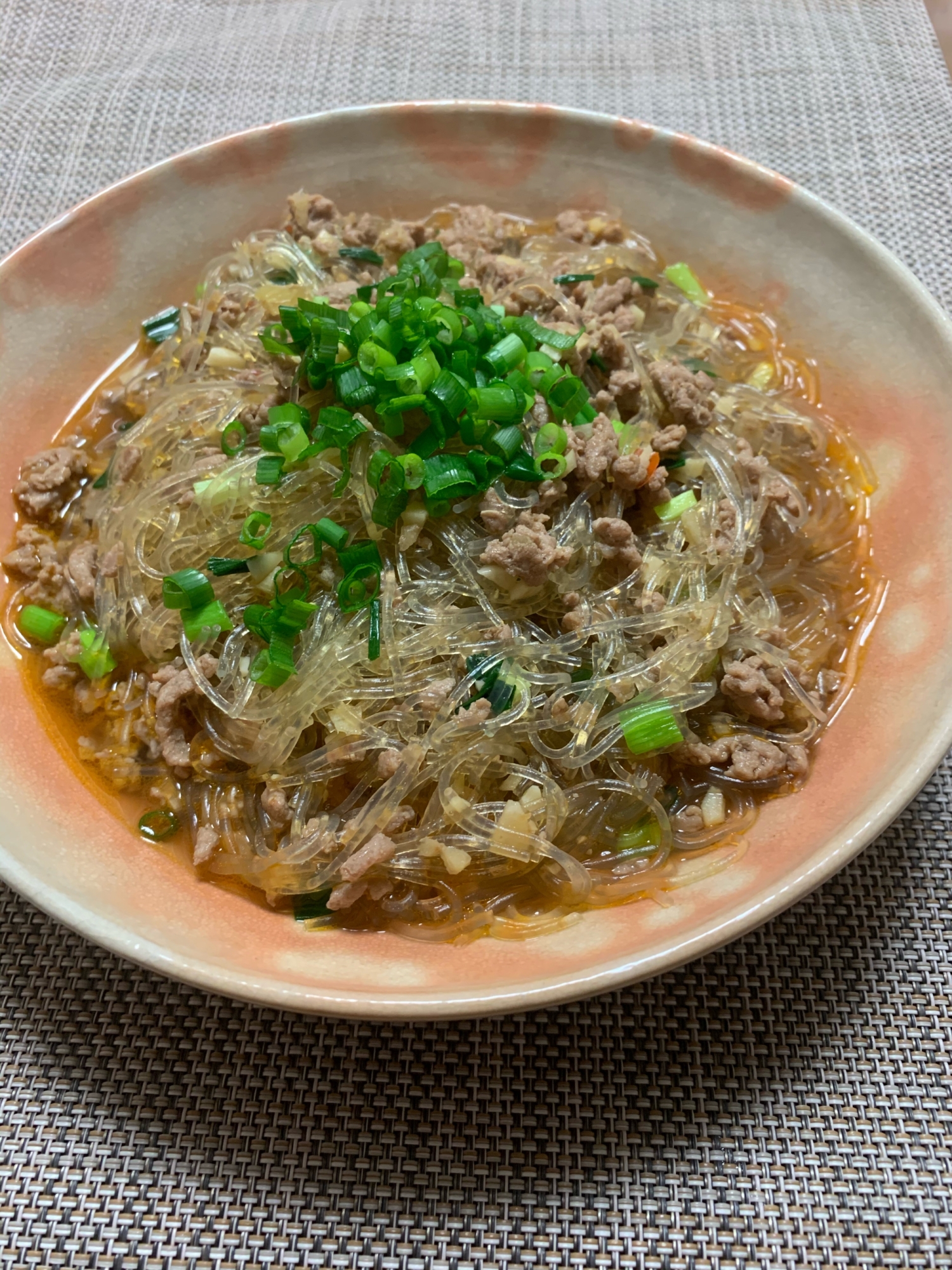 ひき肉と春雨のピリ辛煮