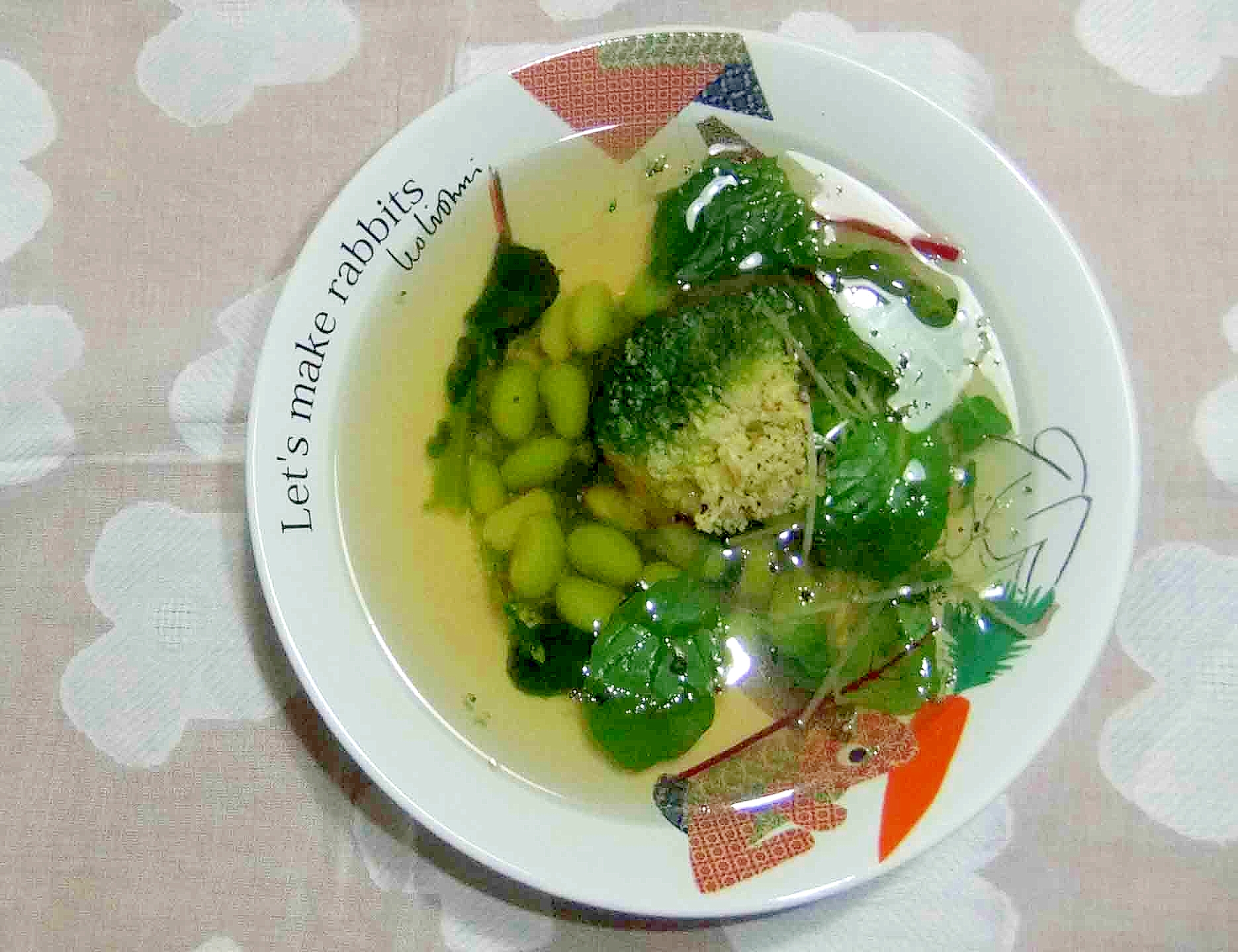 ブロッコリーと枝豆のスープ