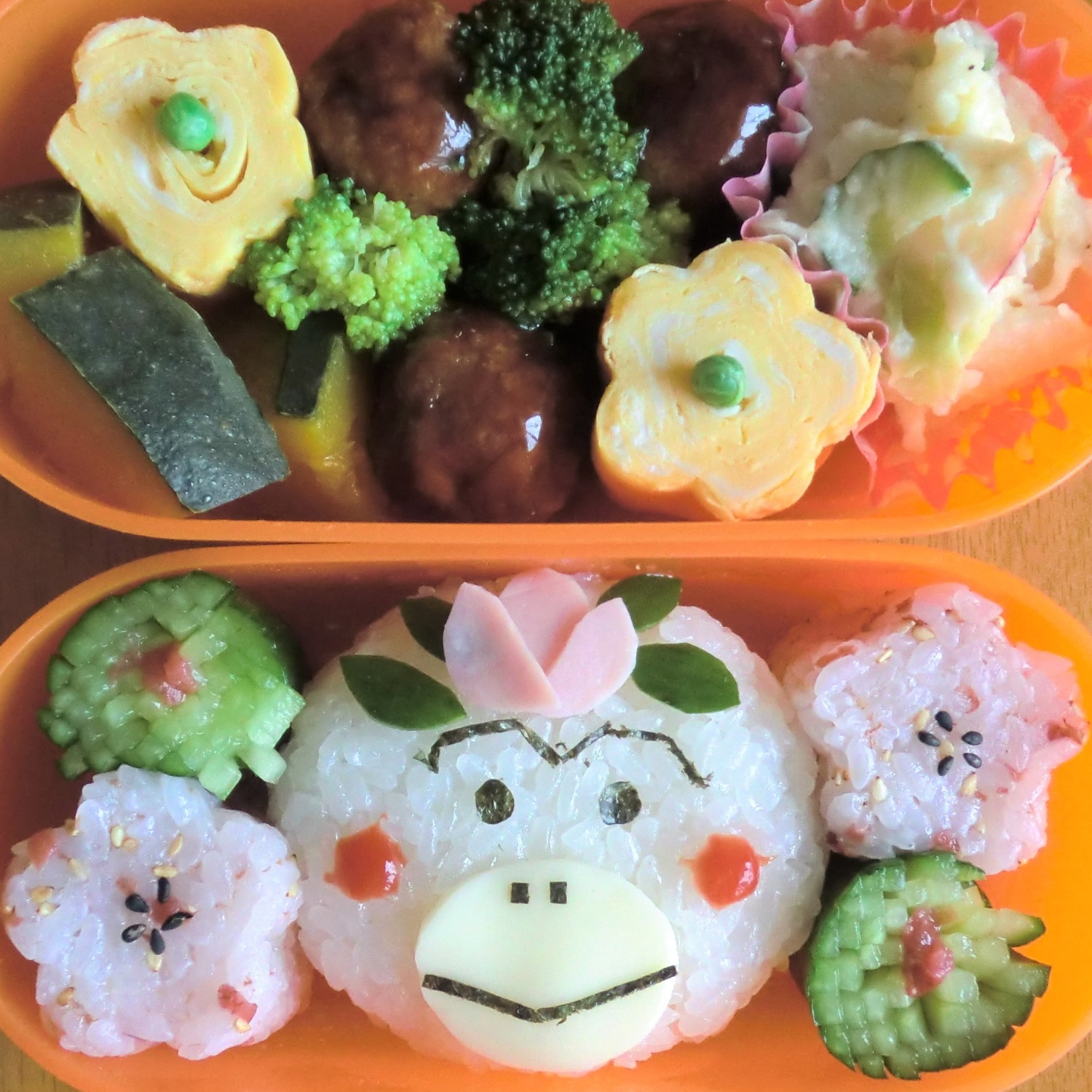 こどものお弁当★花咲けぱっかん!はなかっぱ