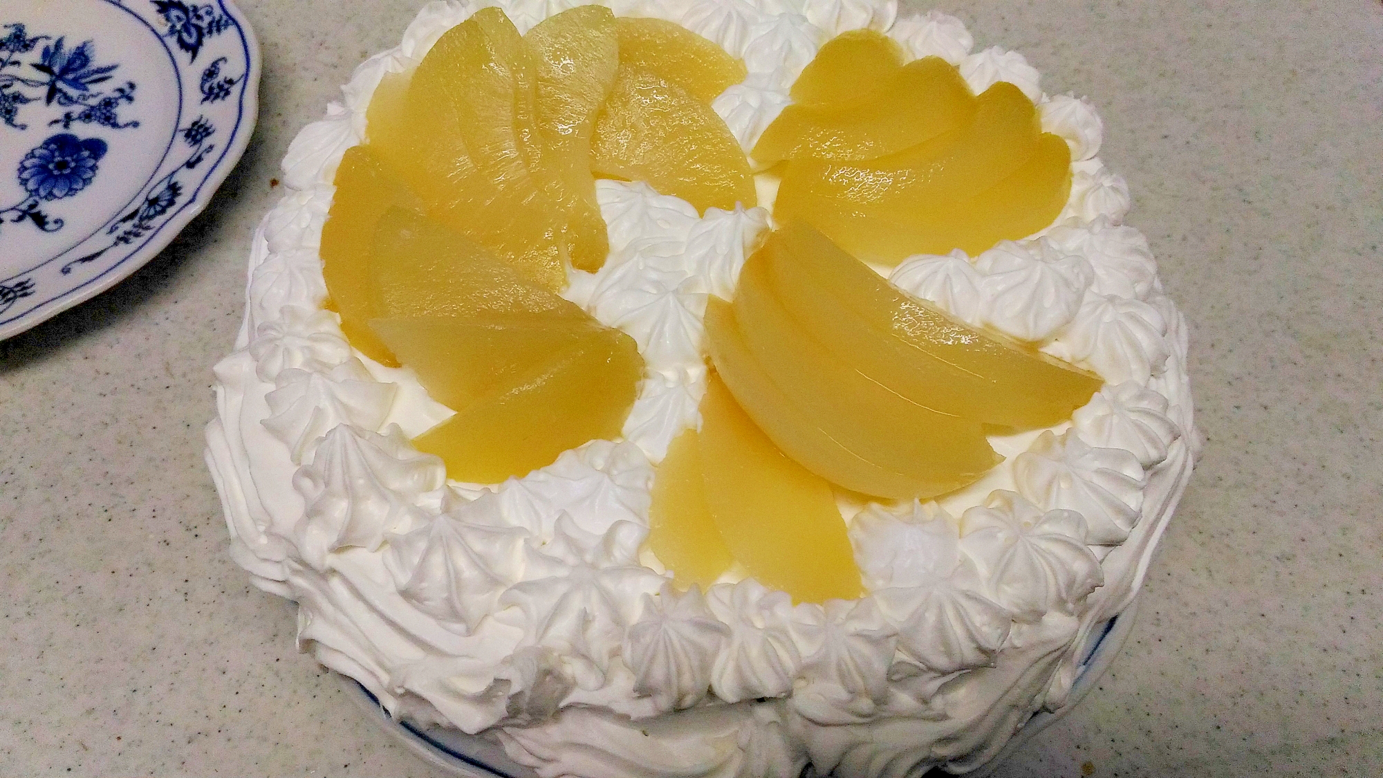 桃缶利用で簡単デコレーションケーキ レシピ 作り方 By ねあっっ 楽天レシピ