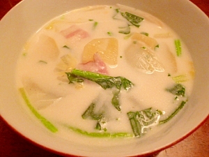 レンジで時短 ほうれん草のクリームスープ レシピ 作り方 By ｆａｉｒｙ ｔａｌｅ 楽天レシピ