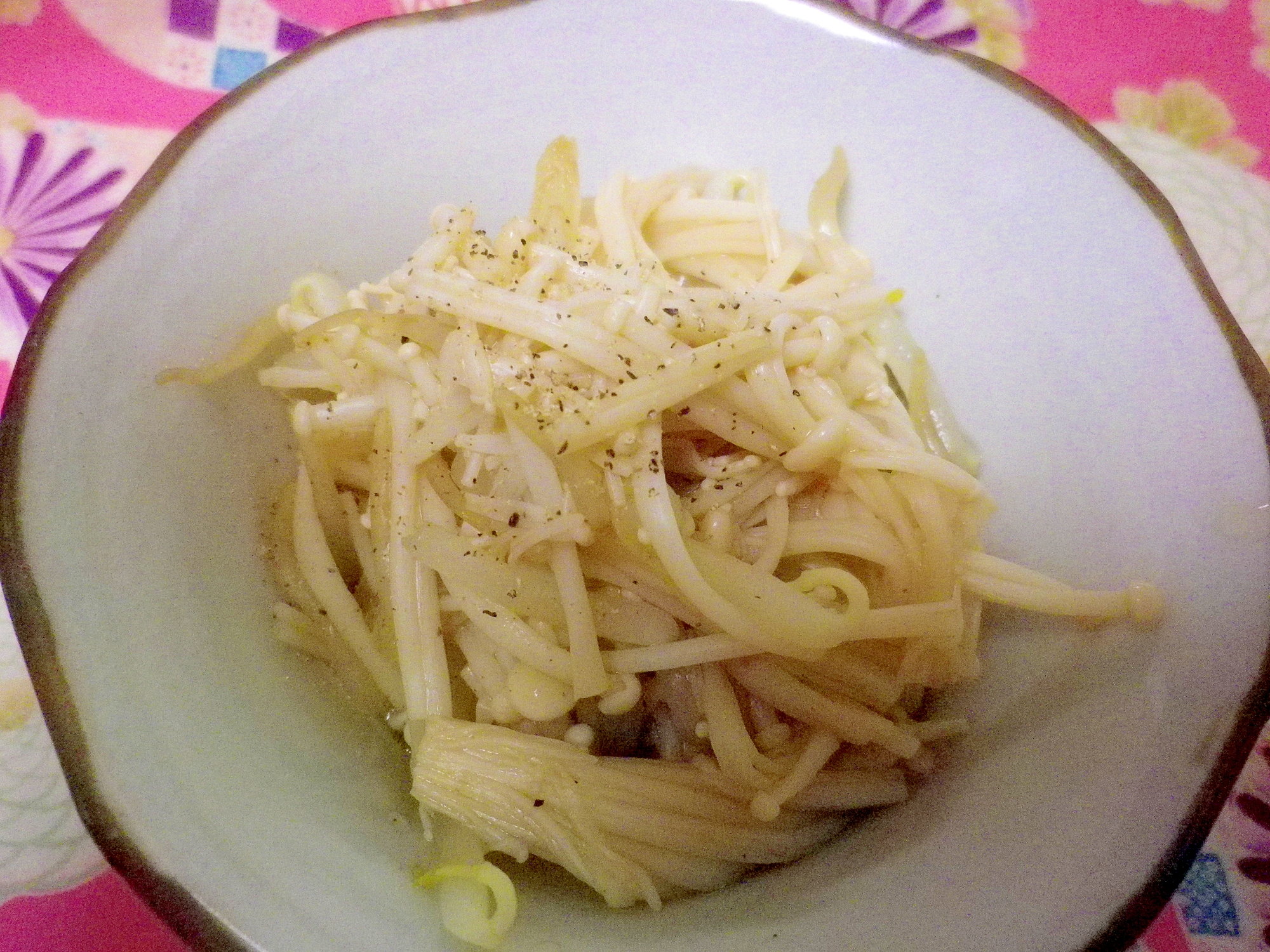 レンジで簡単♪もやしとえのきの酢の物