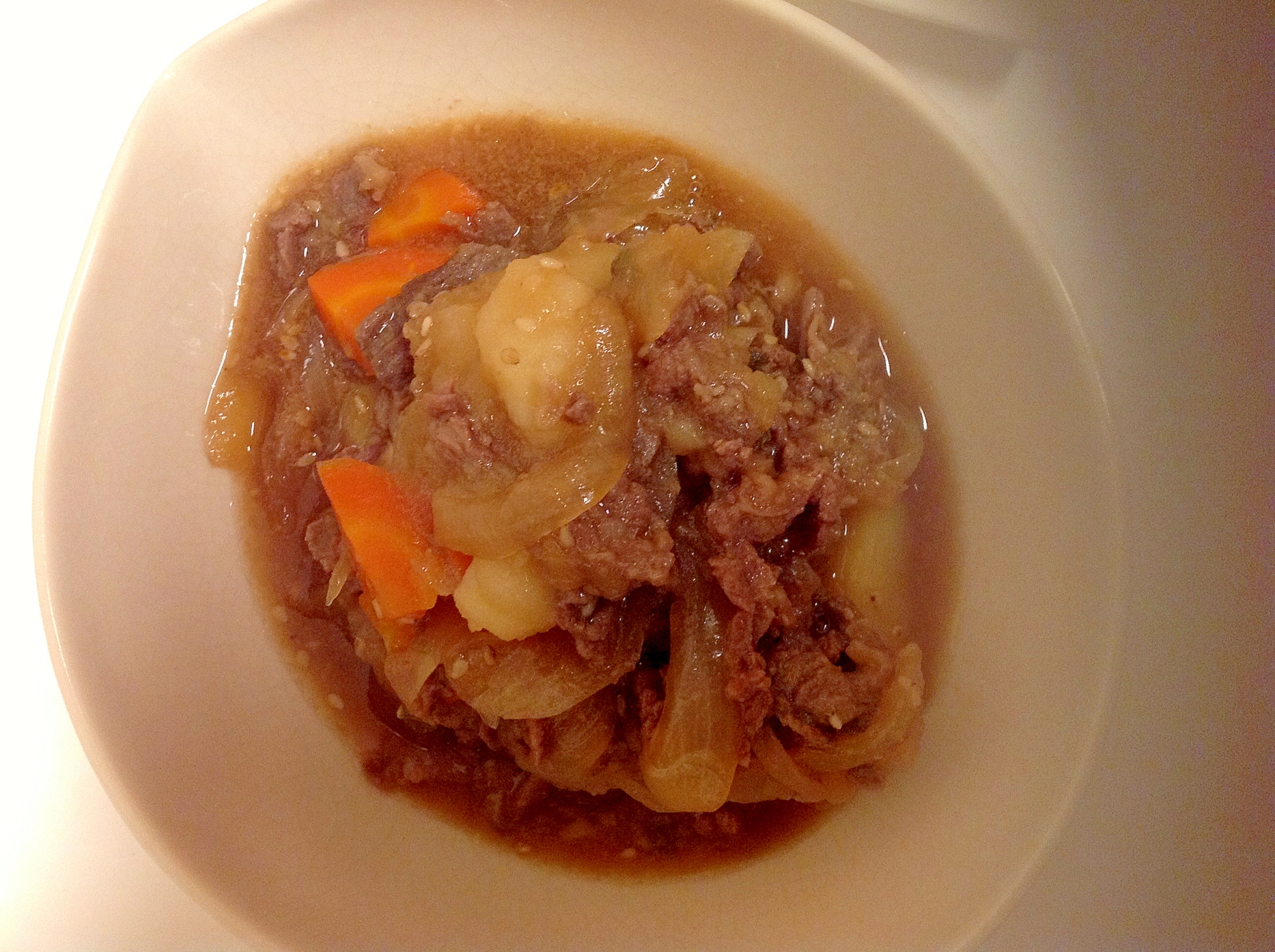 コストコのプルコギで簡単肉じゃが