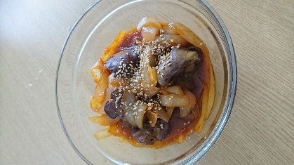 鶏モツの韓国煮