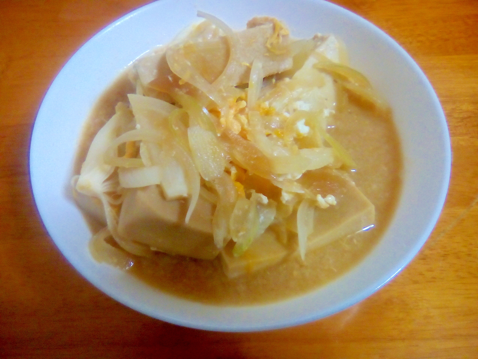 鶏がらスープで作る高野豆腐の卵とじ