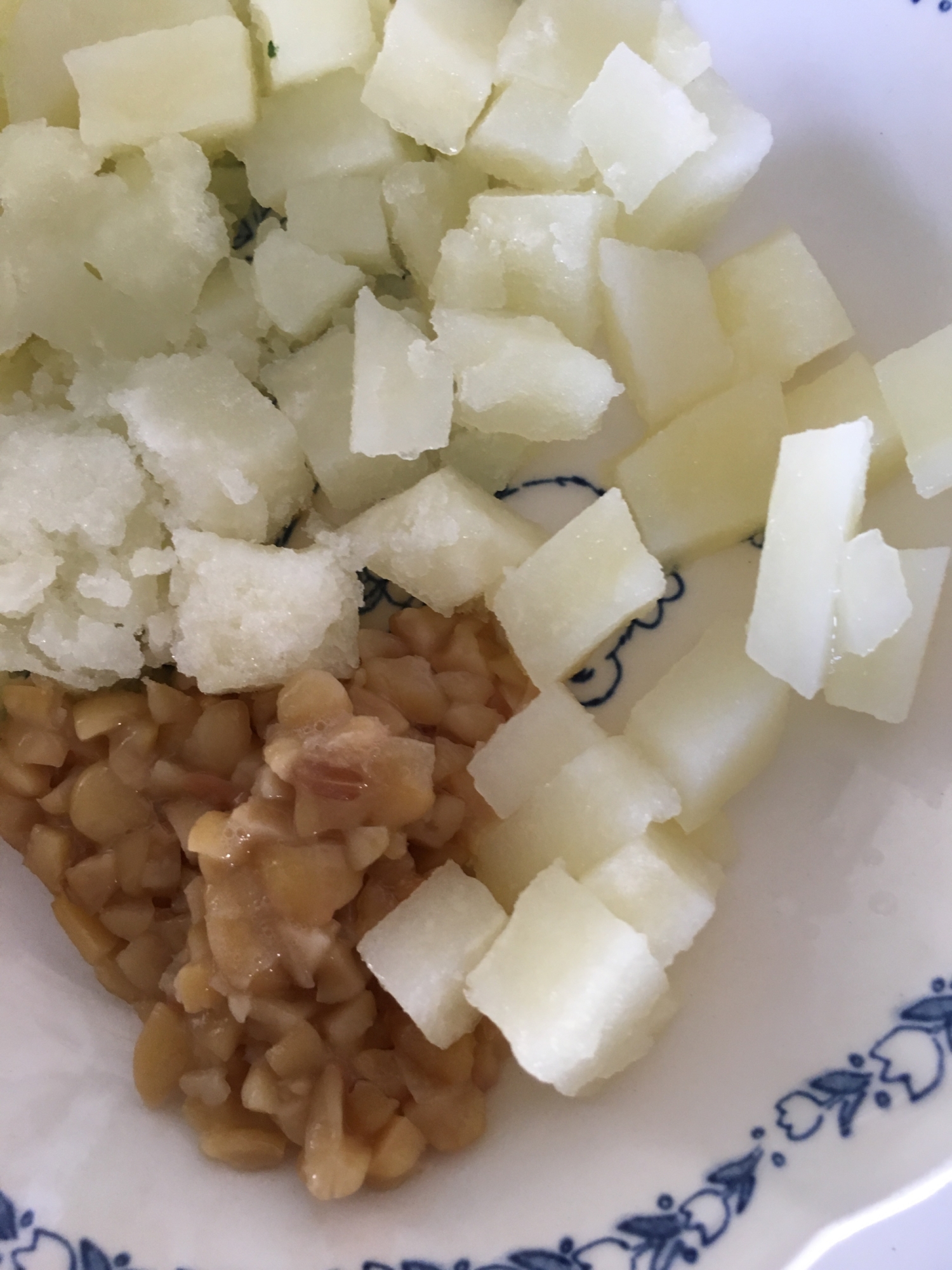 ⁑離乳食カミカミ期⁑納豆チーズポテト