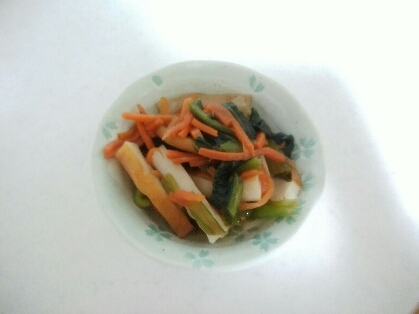 ほうれんそうを小松菜にして作りました。
夫に好評でした(^o^)