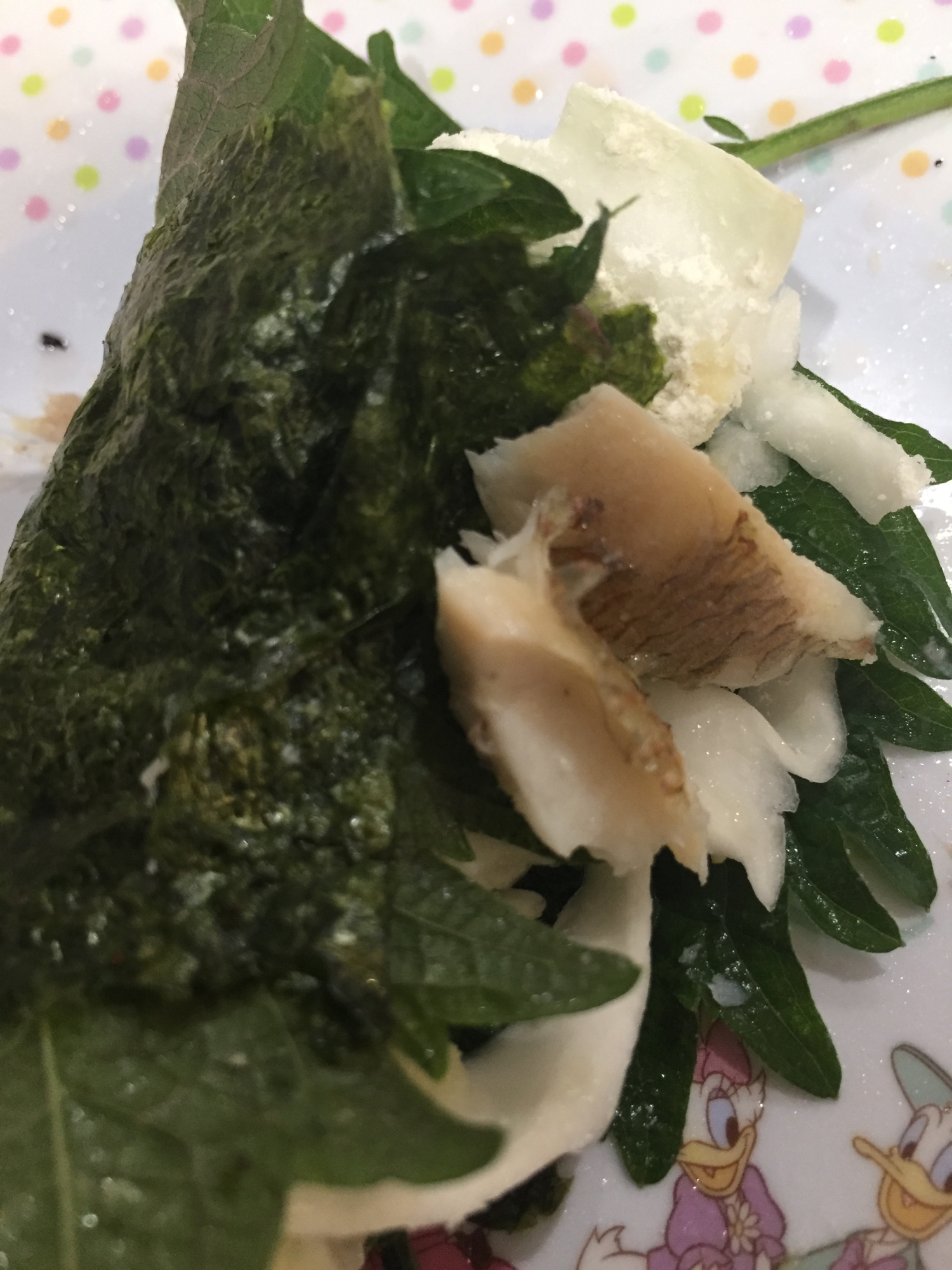 青じそ入りのタイご飯海苔巻き！