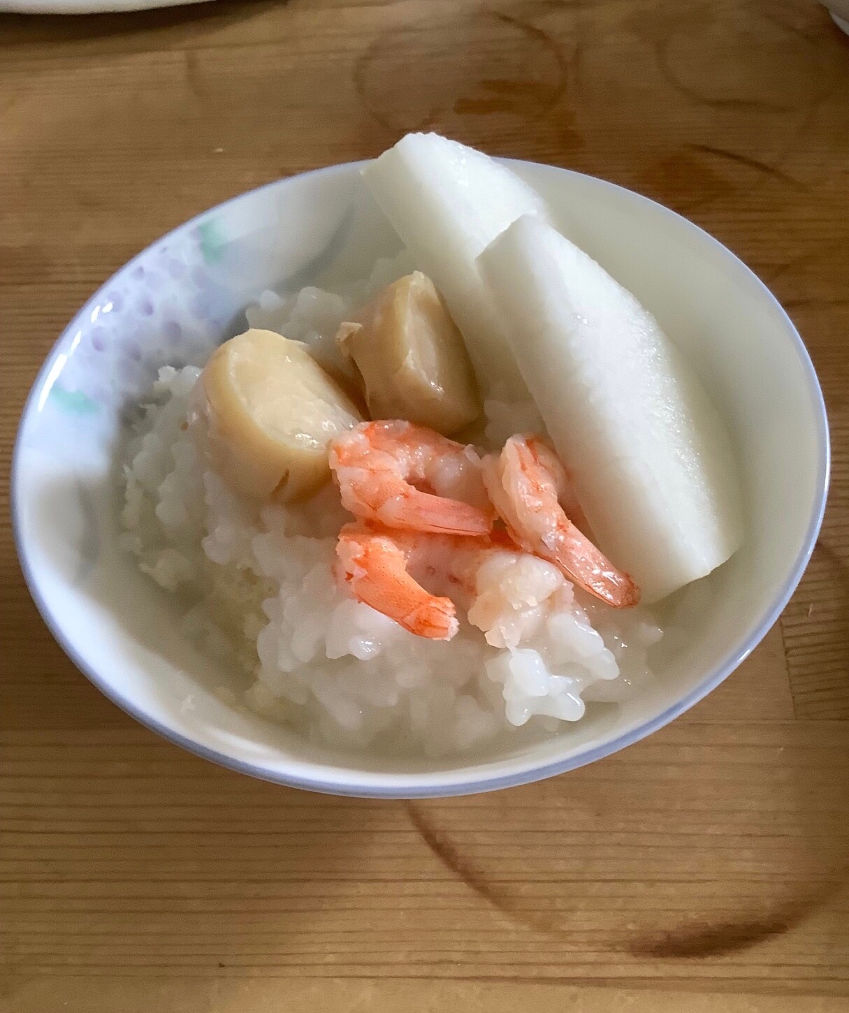 ホタテ貝柱海老大根丼♪