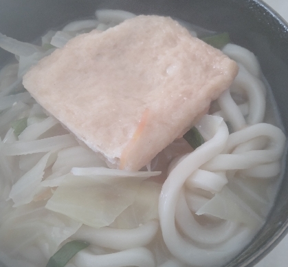 冷凍うどんできつねうどん♪