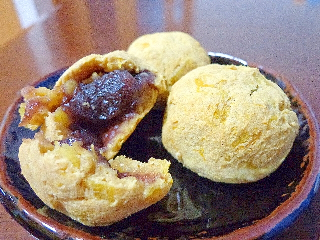 安納芋と蕎麦粉のオーブン焼き饅頭