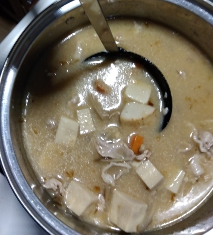 油を使わない　”豚汁”