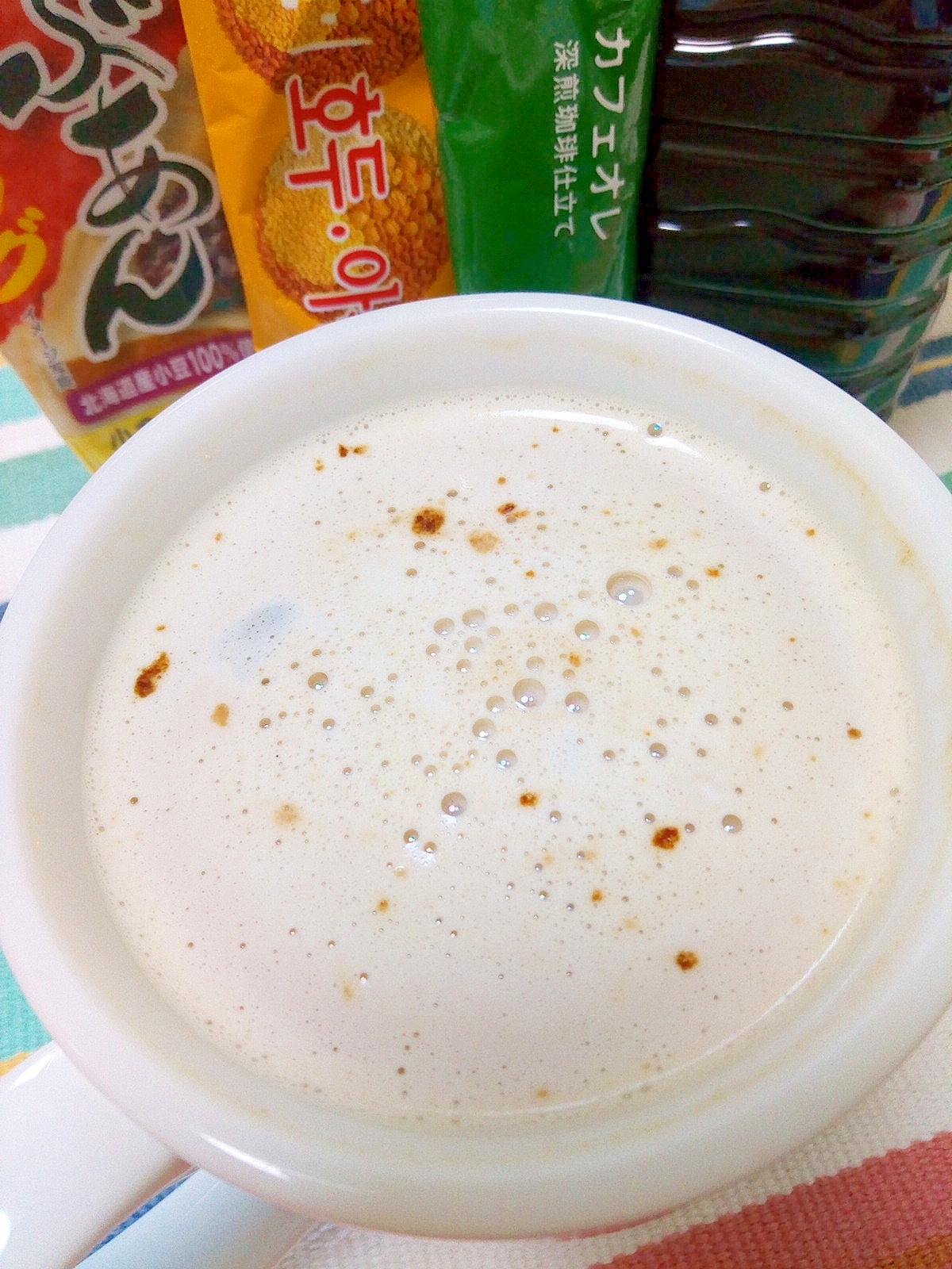 ホッと☆五味茶入り深煎あんきなこカフェオレ♪