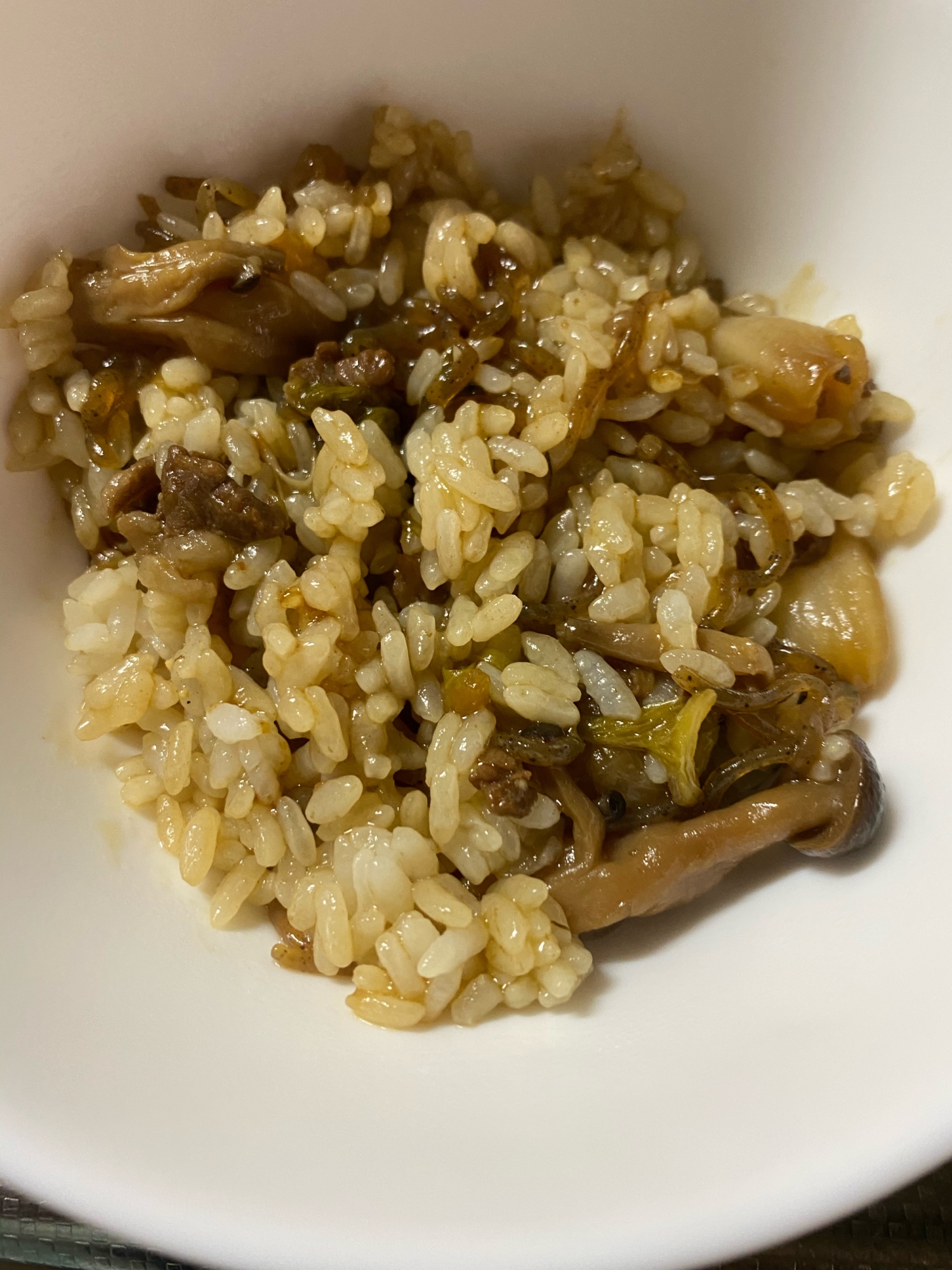 すき焼きの残りでチーズいんリゾット