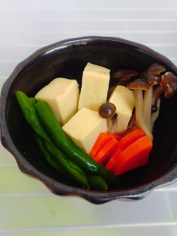 【レンジで一人分】高野豆腐の含め煮
