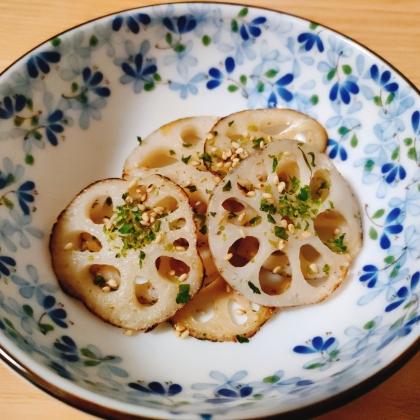 蓮根の甘辛炒め　　〜青海苔がけ〜