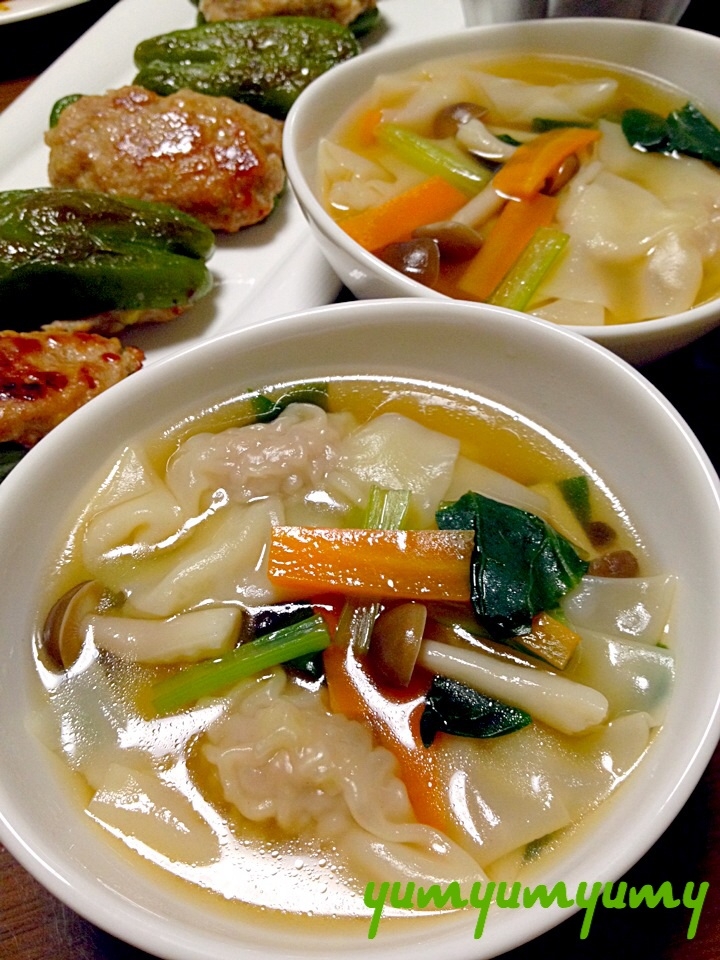 ワンタンスープです いっぱい食べたい 温かスープ レシピ 作り方 By ゆんゆんゅん 楽天レシピ