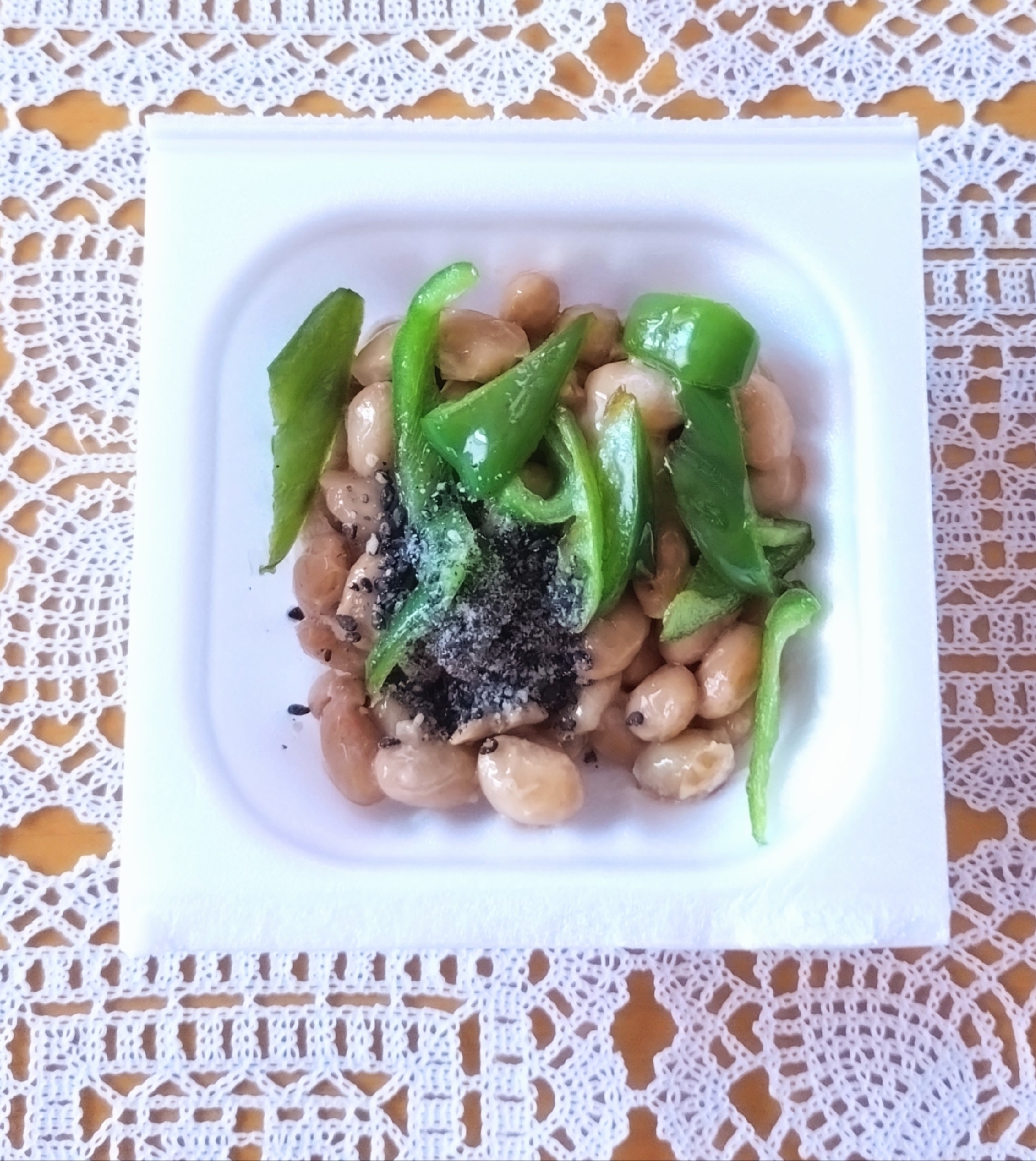 ピーマンと胡麻の納豆☆