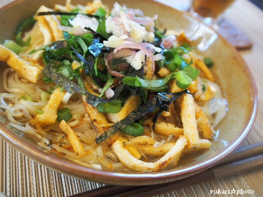 はさみでチョッキング☆冷やし稲庭うどん