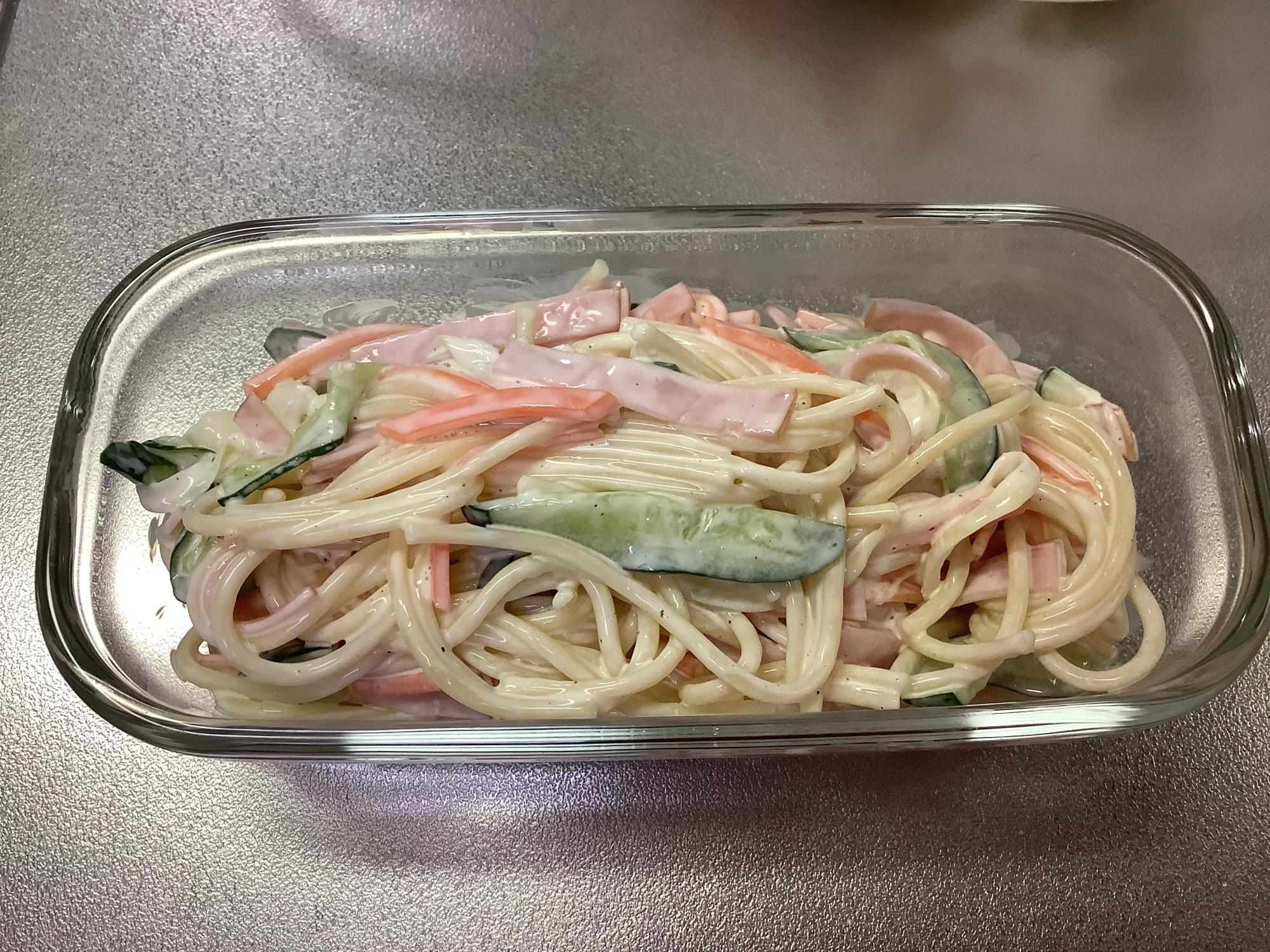 スーパーのスパゲッティサラダ風