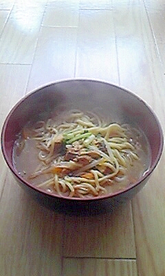 簡単☆さば缶の醤油ラーメン