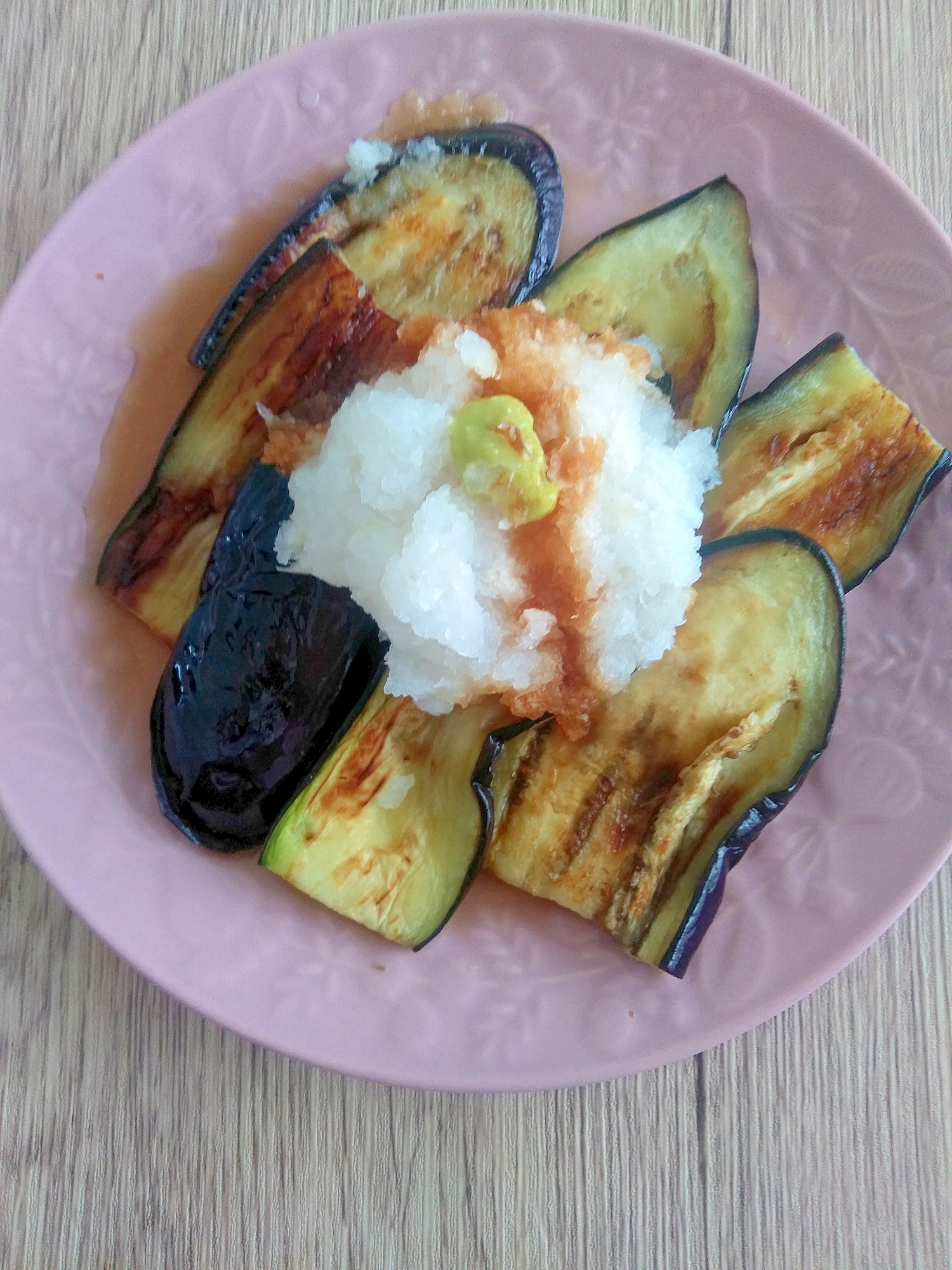 たっぷり大根おろしとわさびのなす焼き