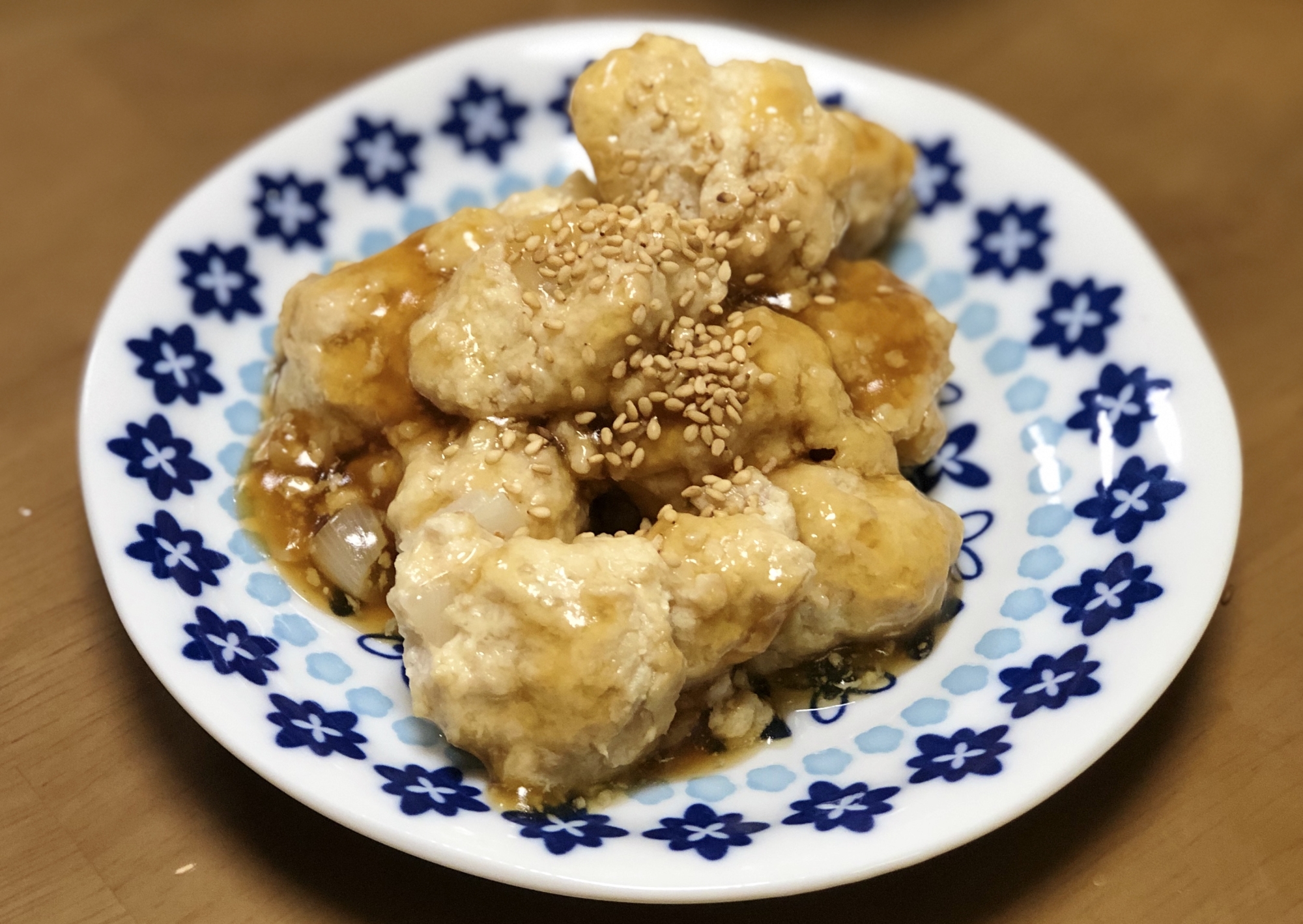 ☆豆腐でフワフワ甘酢鶏だんご☆