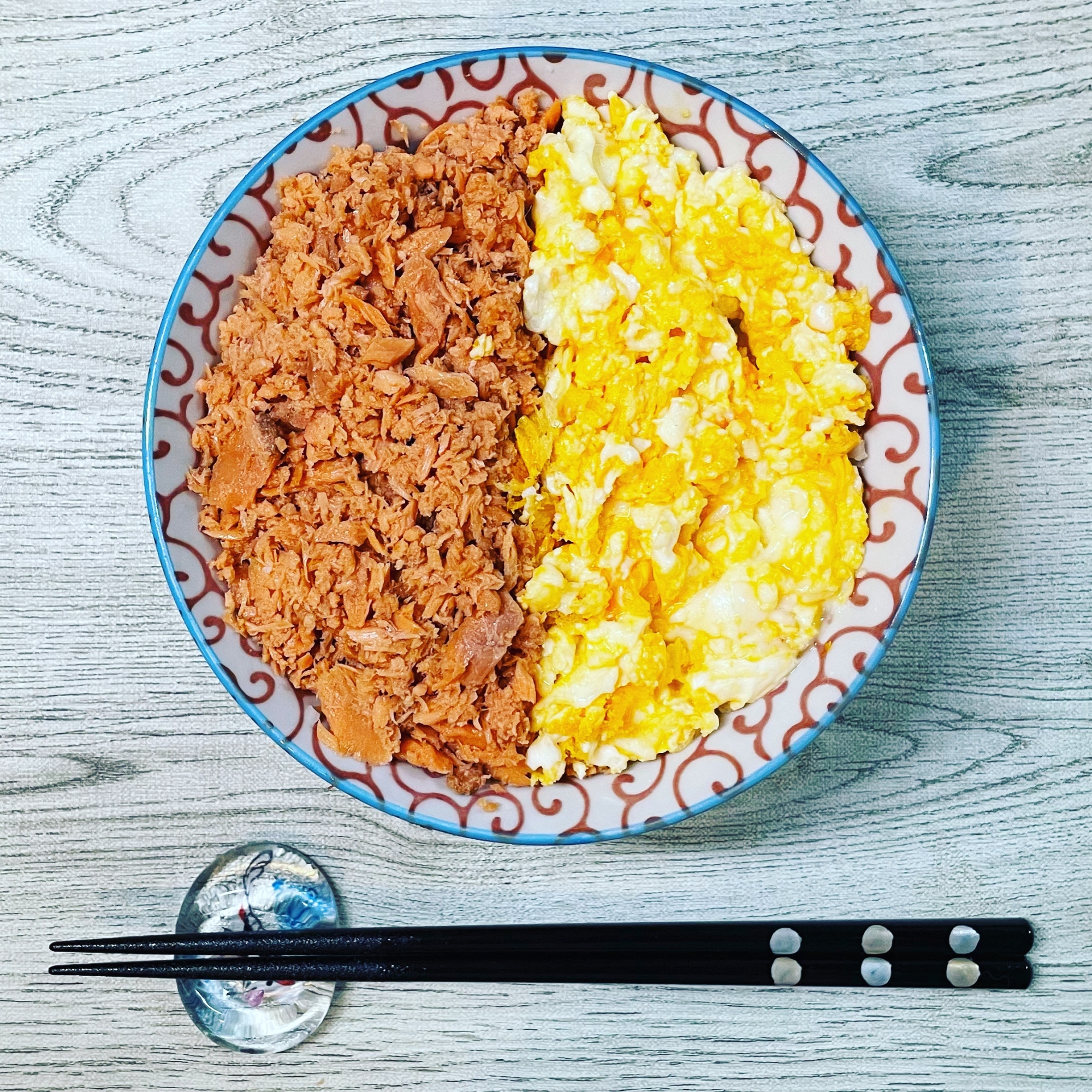 低糖質！鮭と卵の二色丼！