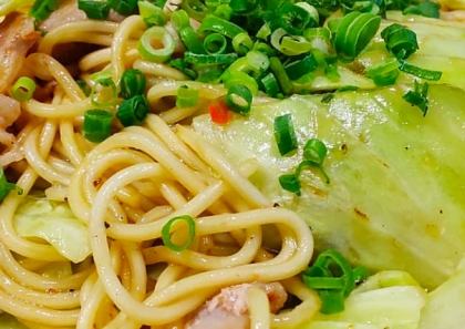 時短ᕷ*野菜たっぷりチャーシュー塩焼きそばꕤ୭*