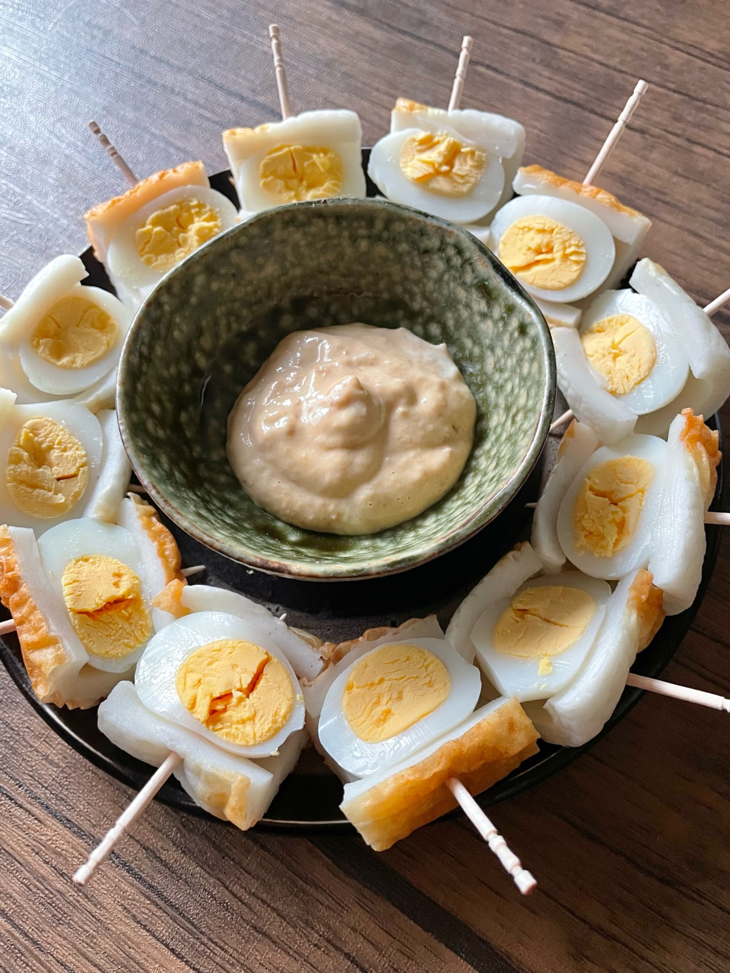 ウズラとチクワのガーリック味噌マヨ♪