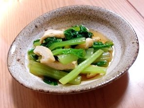 小松菜と薄揚げの炒め煮