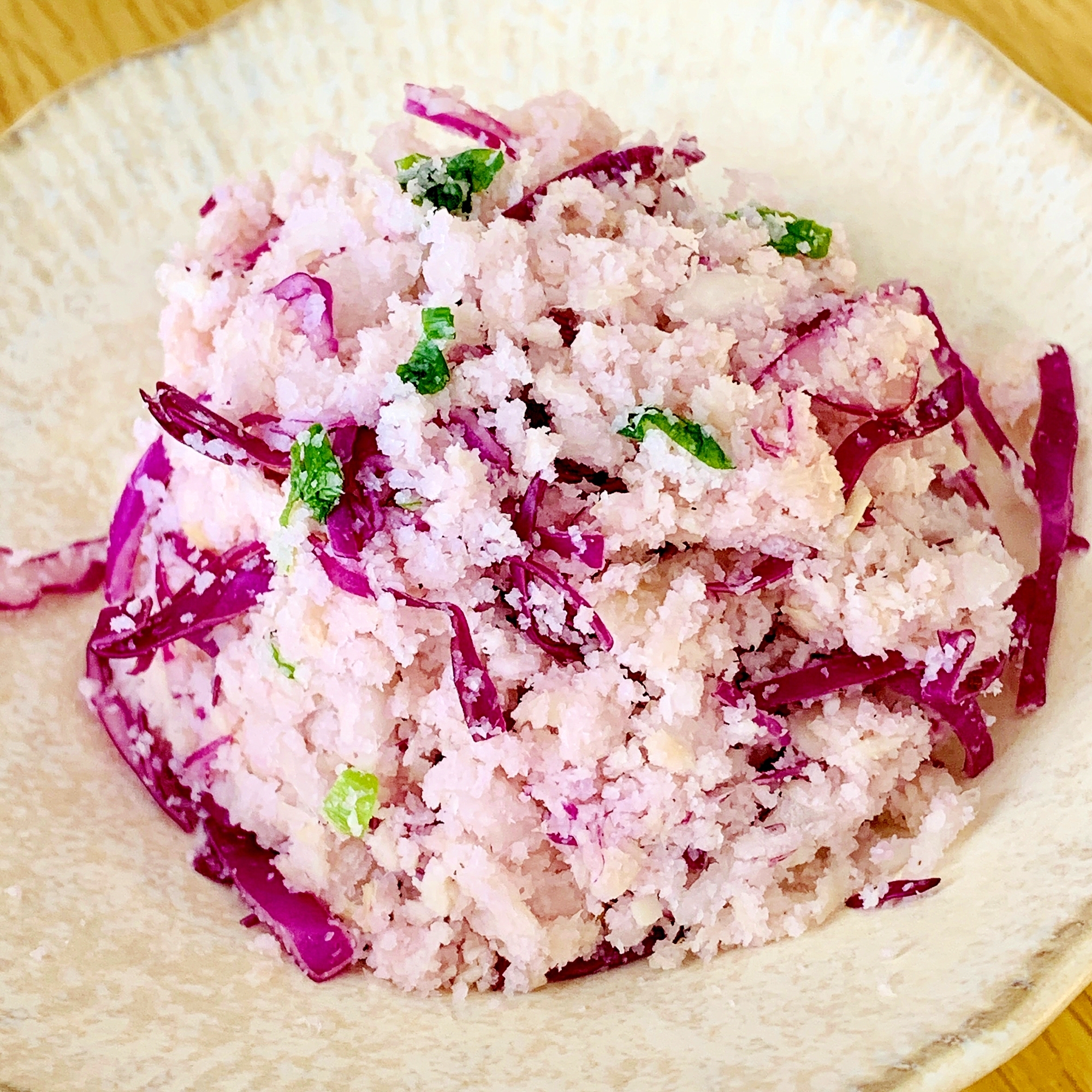 火を使わず 紫キャベツの卯の花和え レシピ 作り方 By おるがん 楽天レシピ 火を使わず 紫キャベツの卯の花和え レシピ 作り方 By おるがん 楽天レシピ