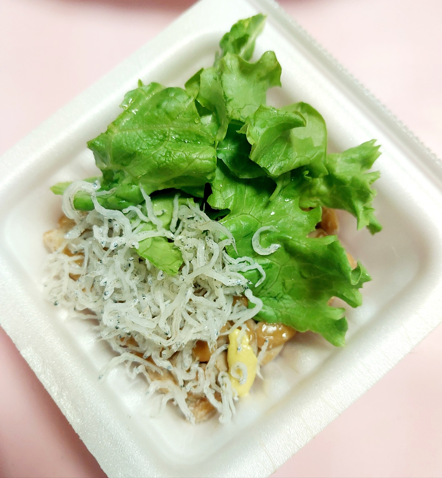 レタスじゃこ納豆