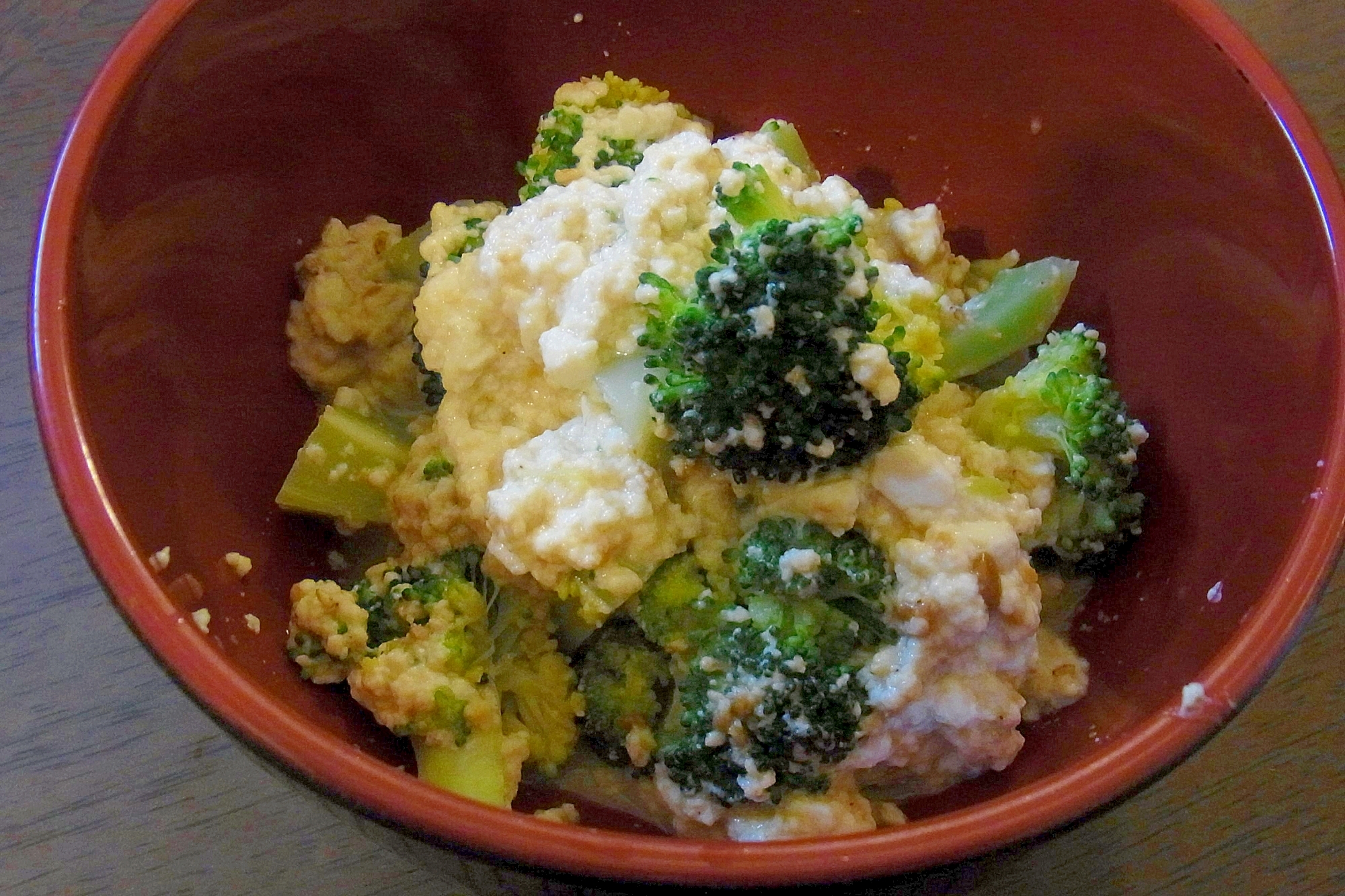 ブロッコリーと絹豆腐の白和え