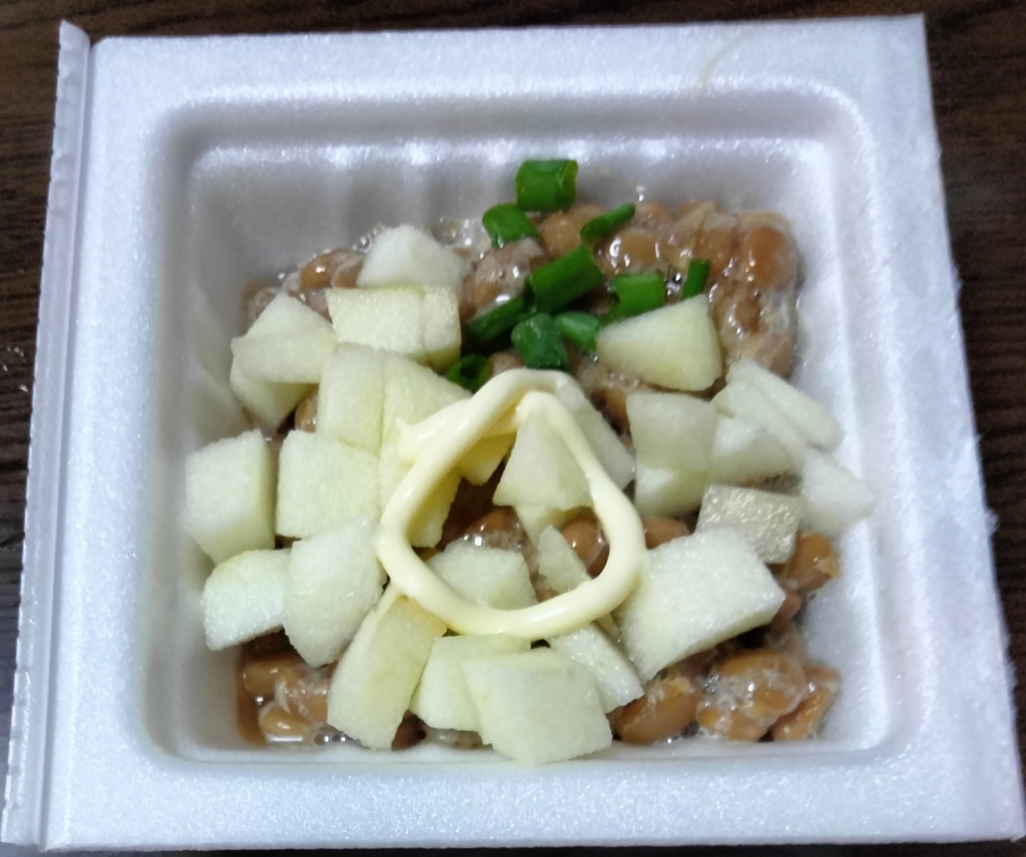 納豆アレンジ♡りんご&細ねぎ マヨかけて