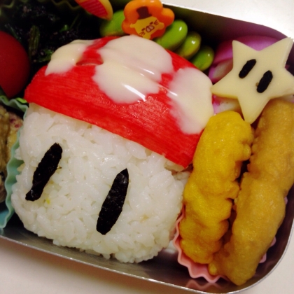 マリオのキノコ弁当