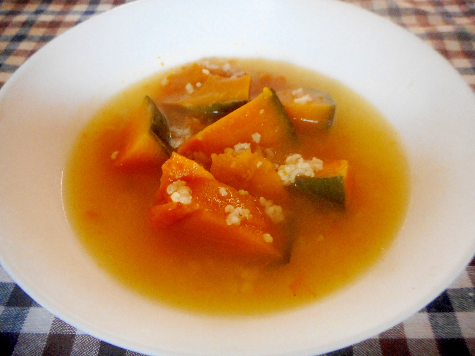 カボチャと雑穀のスープ