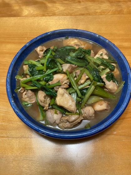 簡単おかず☆鶏肉と小松菜のうま煮