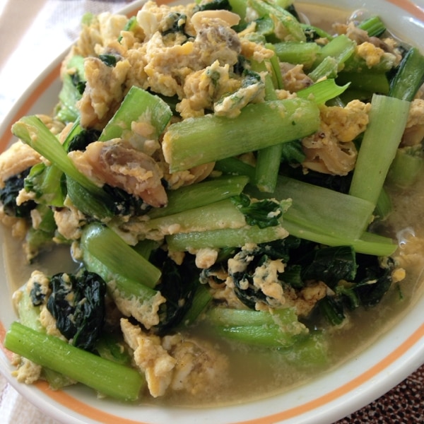 小松菜とあさりの卵とじ レシピ 作り方 By ろみちゃん 楽天レシピ 小松菜とあさりの卵とじ レシピ 作り方 By ろみちゃん 楽天レシピ