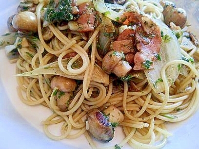 オイル少なめ　ジェノベーゼパスタ